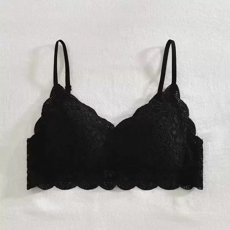 Seamless Lace Back Wireless Bra 10