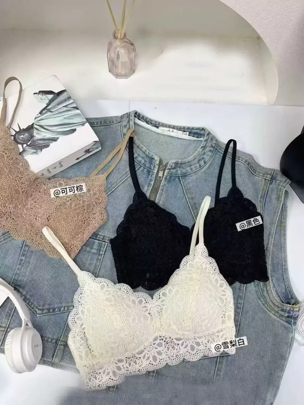 Seamless Lace Back Wireless Bra 7