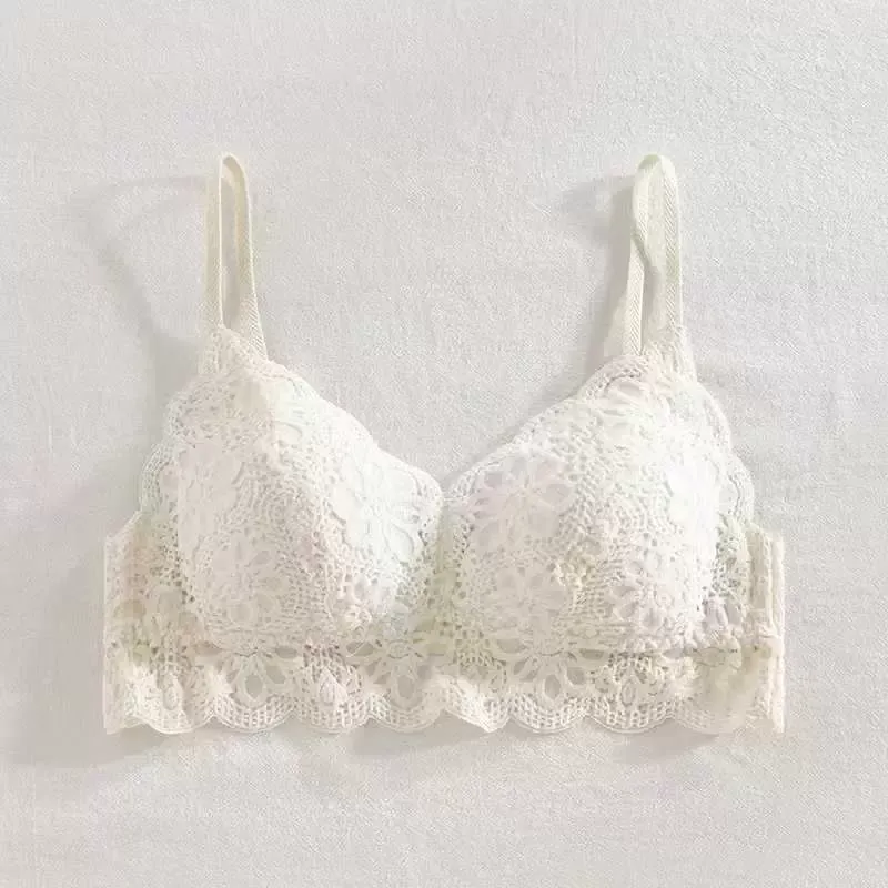Seamless Lace Back Wireless Bra 9